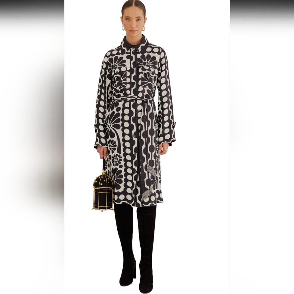 Farm Rio Palermo Long Sleeve Shirtdress
